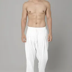 EleganceX Men's White Pajama || Patiala Style Salwar Pyjama with Soft Comfortable FeeI | Ethnic Wear for Festivals Weddings Collection for Men || Superior Relax Fit image 4