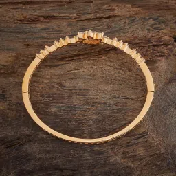 kushal's Fashion Jewellery White Gold Polished Zircon Kada With Locking System |Best For Gifting, Bride, Bridemaids & Special Occasion | Zircon Kada For Women - 421379 image 2