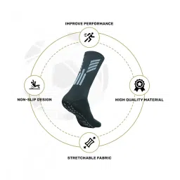 mizaki Anti-Slip Football Socks for Men & Women Calf Length - Football Grip Stockings with Rubber Pad Grip Technology image 2