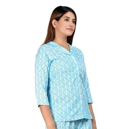 yash gallery Cotton Floral Printed Night Suit Sleepwear Pajama Set For Women image 4