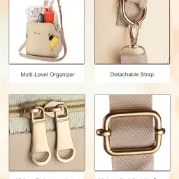 skugg 2025 New Artistic National Style Oxford Small Capacity Antitheft Women's Bag Generation Backpack Fashion Mini Backpack with Shoulder Strap Waterproof-Beige image 4