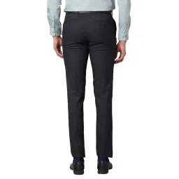 raymond Men's Slim Fit Polyester Blend Structure Pattern Flat Front Formal Trouser image 3