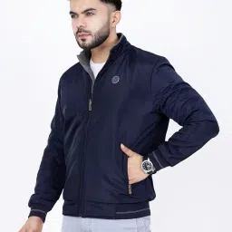 dollar Full Sleeves Bomber Jacket for Men | Polyester Men's Reversible Standing Collar Lightweight Winter Jacket, Regular Fit image 1