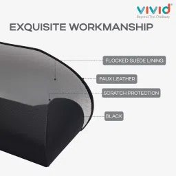 vivid Vision Unisex Adult Lightweight Eyewear Specs Case Cover | Free with Cloth | Protect Eye Glasses | Faux Leather | Spectacles image 5