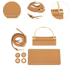 TRENDYNEST® DIY Pu Leather Crochet Bag Birthday Repair Adjustable Strap Wife Bottom Base Brown | Womens Handbags & Bags | Handbag Accessories image 5