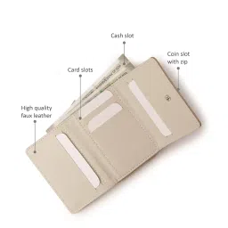 fastrack Women's Pocket Essentials Wallet | Compact & Convenient | Coin Purse, Card & Cash Slots | Everyday Carry | 6 Months Warranty image 2