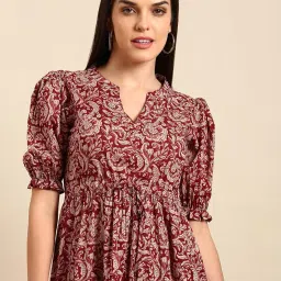 presha Women's Fit and Flare Pure Cotton Long Maxi Dress (SP-12) image 4