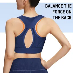 venzina Racerback Sports Bras for Women,High Impact Running Bra Workout Crop Tank Tops Longline Sports Bra Push up image 5