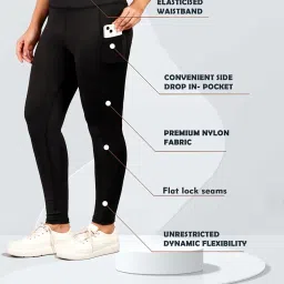 never lose Thick High Waist Yoga Pants with Pockets, Tummy Control Workout Running Yoga Leggings for Women image 3