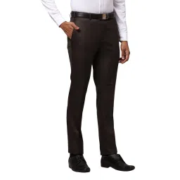 raymond Men's Slim Fit Mid Rise Trouser image 1