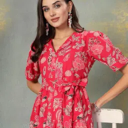 stylum Women's Tropical Printed Rayon Tiered Dress image 3