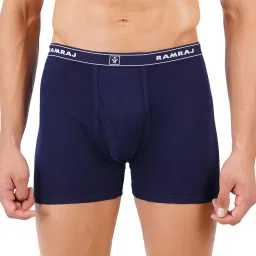 ramraj cotton RAMRAJ Pack of 3 Men's Cotton Trunks – Multicolor, Outer Elastic Waistband Without Pockets image 1