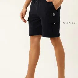 john players Men’s Cotton Cargo Shorts with 4 Pockets & Adjustable Drawstring Waist image 3