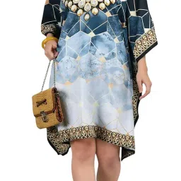 silksutra Silk Sutra Women's Ethnic Wear Multicolor Knee-Length Nightgown by Silk Sutra – V-Neck, Polyester Blend, Free Size (STC-KURTI-KAFTAN-107) image 2
