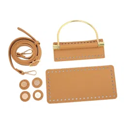 TRENDYNEST® DIY Pu Leather Crochet Bag Birthday Repair Adjustable Strap Wife Bottom Base Brown | Womens Handbags & Bags | Handbag Accessories image 2