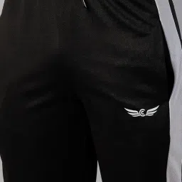 chrome & coral Men's Activewear Co-ord Set – Sports T-Shirt & Jogger Pants | Lightweight & Breathable | Gym, Workout, Casual Wear (IN, Alpha, L, Regular, Standard, Black) image 2