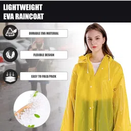 zonkar Waterproof Unisex Rain Coat Hooded Full Sleeves Outdoor Men, Women, Boys & Girls Rainwear Poncho Raincoat for Camping, Hiking & Travelling image 2