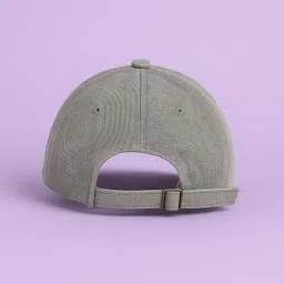 zevora Men's Light Grey Cotton Baseball Cap with Adjustable Back Closure | Unisex Cap image 4