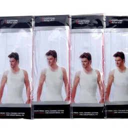 viking Men's Cotton Rib Vests - Combo of 5 (Spring ROLL) image 4