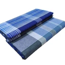 terry's soft Cotton Lungi Men/Women Regular Fit Premium Cotton Solid Lungi - Super Premium Soft Cotton Material 2.0 Meters Combo Pack of 3 Nos. Checkered Lungis (Multicolour) image 2