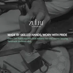 laxmi jewellers Unisex-Adult Pure 925 Silver Rudraksha Rakhi For Rakshabandhan | Stylish Silver Rudraksha Rakhi For Brother With Roli (Kumkum) Chawal (Rudraksh) image 4