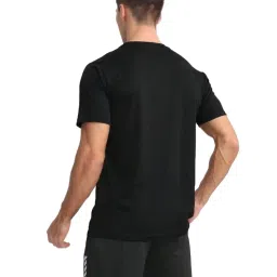 leotude Men's Regular Fit Half Sleeve Round Neck Dri-Fit Tshirt (Color Black) image 2