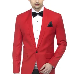 favoroski Designer Men's Slim Italian Fit Shawl Collar Tuxedo Suit Blazer, Navy Blue image 1