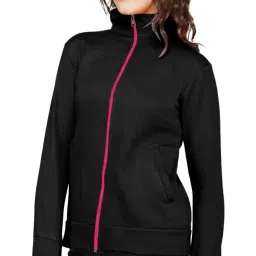 palomi Soft Shell Slim Fit Fleece Jacket with Mandrain Collar and Sheered Thumbhole and Pockets for Winters image 5