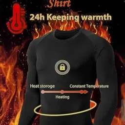 never quit Men's Thermal Compression Shirt - Warm Long Sleeve Base Layer for Running Cold Weather Athletic Undershirt Quick-Dry Moisture Wicking Flexible & Comfortable image 3