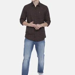 the indian garage co Men's Checkered Slim Fit Shirt image 3