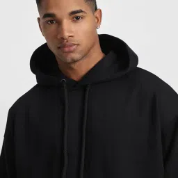 veirdo Fleece Oversized Baggy Fit Drop Shoulder Solid Hoodie & Jogger Co-Ords Set for Men S to 2XL image 4