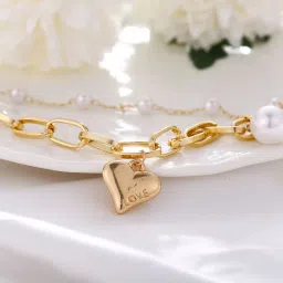 shining diva fashion Latest Stylish Gold Plated Charm Bracelet for Women and Girls (rr14531b) image 4