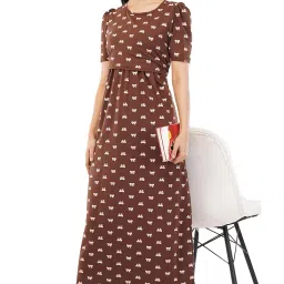 KEKABU Women's Ribbon Premium Zipless Maternity & Nursing Dress – Soft, Comfortable, Breastfeeding-Friendly, Stylish Pregnancy Wear image 4