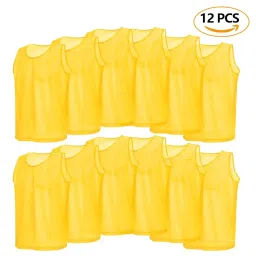 Qii lu womens Pinnies Scrimmage Vests, 12 Pack Mesh Training Vests Football Vest Breathable Bibs Coats, Green, Medium image 5