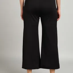 paavki Women's Cotton Lycra Loose Fit Flared Mid Rise Wide Leg Palazzo Pants Trouser Bottom Wear for Girls image 1