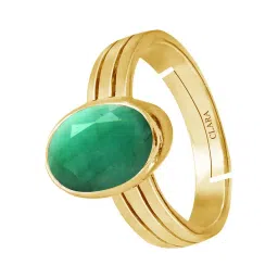 clara Certified 3.25 to 10.25 ratti or 3 to 9.5 carat Original Emerald Panna Gemstone Panchdhatu adjustable Ring for Men & Women image 1
