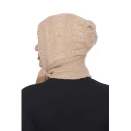 woolja Women Winter Cap with Muffler | Soft Knitted Stylish Girl Winter Cap and Scarf Set | Warm Woolen Winter for Outdoor Wear. image 3