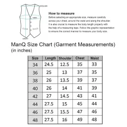 manq Men's V.Neck Five Button Slim Fit Formal/Party Waist Coat image 4