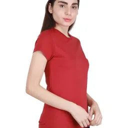 monte carlo Womens 100% Cotton Solid Round Neck Top 2 Pc Set image 2