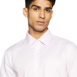 arrow Men's Structured Full Sleeve Slim Fit Cutaway Collar Cotton Formal Shirt Light Pink image 2