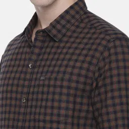 the indian garage co Men's Checkered Slim Fit Shirt image 1