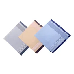 shopora Pocket Square Hankies Kerchief Party Grooms Durable Cotton Men Handkerchiefs Style B 3Pcs | Mens Accessories | Handkerchiefs image 1