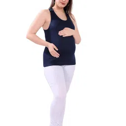 tummy Nursing Tank Tops for Women – Sleeveless Maternity & Breastfeeding Shirt with Clip-Down Cups | Scoop Neck Summer Nursing Cami for Pregnancy & Postpartum image 5