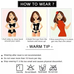 plumbury Women's Shapewear Waist Trainer Tummy Control/Tummy Tucker Post Partum Recovery Belt, Free Size image 4