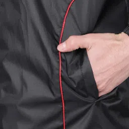 dollar Men PVC Full Sleeve Solid Reversible Sporty Raincoat Set With Adjustable Hood and Pocket image 3