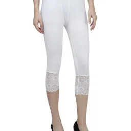 stunning collection 3/4 TH Cotton Women's and Girl's Lace Capri |Combo of 2 | Size- S,M,L,XL,XXL | image 3
