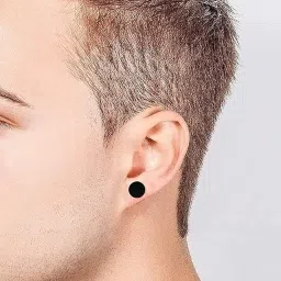 pdy fashion COMBO PACK OF 2 Magnetic Stainless Steel Small Magnetic Non-Piercing Stud Earrings For Men & Boys image 4