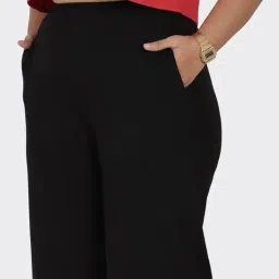 blissclub Women AM PM Cotton Wide Leg Pants | Wide Waistband | High Rise | Drawstring | 2 Pockets image 4