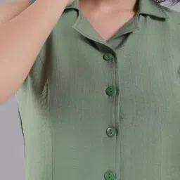 rianu Sleeveless Crop Waistcoat | Solid Sleeveless Women's Casual Wear Tops image 5