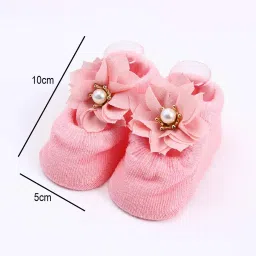 syga NewBorn Baby's Regular Cotton Socks (Pack Of 3) For 0-12 months image 1